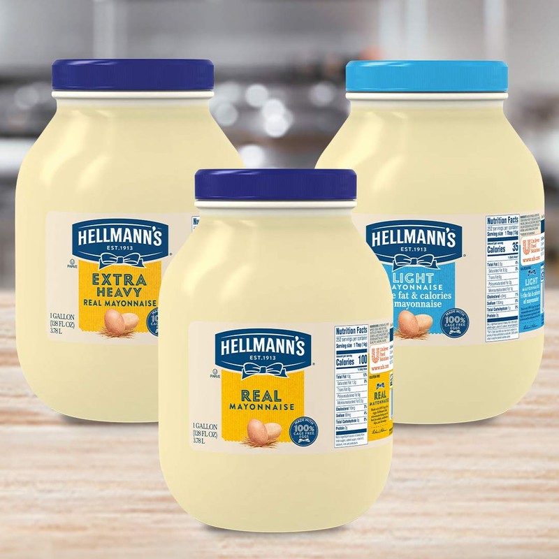 Hellmann's Light Mayonnaise Jar Condiment for Sandwiches, Salads, Mayo Made