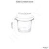 Hosley 2.5 Inch Diameter Clear Glass Oyster Tea Light Holders