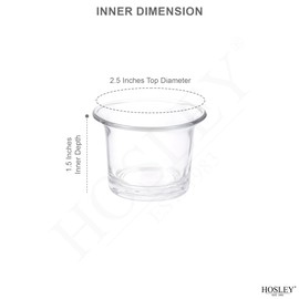 Hosley 2.5 Inch Diameter Clear Glass Oyster Tea Light Holders for Versatile Home and Event Ambiance, Set of 18