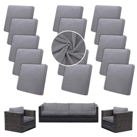 SUKAIKEQA Stretch Patio Cushion Cover Outdoor Cushion Cover Replacement Slipcovers Outdoor Cushion Covers Thick Jacquard Textured Twill Fabric Porch Patio Furniture Protector(Cover，Only)