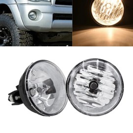 Himongoo - Par de lámparas halógenas para conducción de faros antiniebla compatibles con Tacoma 2005-2011 2007-2013 Tundra compatible con OE 81210AA030, 8122006070