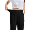 DONGDAOZHU Women's Boho Yoga Harem Pants, High Waist Flowy Lounge