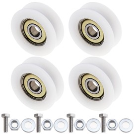 EMSea Pack of 4 Greenhouse Door Wheels Greenhouse Sliding Door Roller for Sliding Rail Grooves Greenhouse Sliding Doors Garden Replacement Accessories 29 mm Diameter