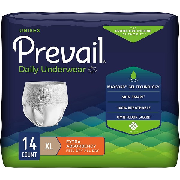 Prevail Extra Absorbency Incontinence Underwear Extra Large, 14-Count
