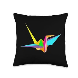 Origami Folding Paper Hobby Apparel Origami Lover Folding Paper Origamist Japanese Art Crane Throw Pillow, 16x16, Multicolor