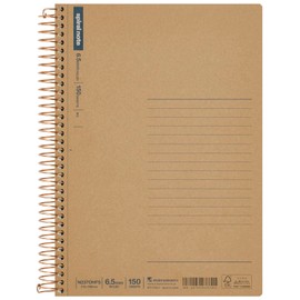 Maruman N237OHFS Notebook, Ring Notebook, A5, Horizontal Rule, 0.26 inches (6.5 mm), Basic Capacity, 150 Sheets