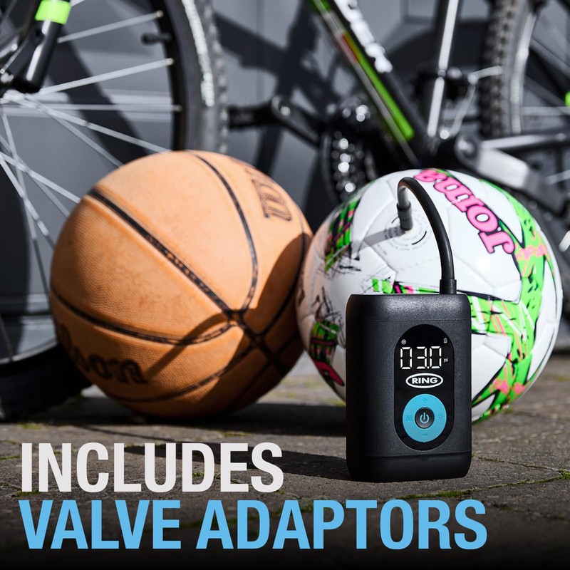 RING TYREINFLATE GO 10 Compact Cordless Tyre Inflator with Three