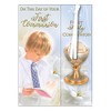 First Holy Communion Card and Envelope with Bookmark Gold Detail