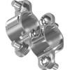 Clip Double Clip Pipe Clamp Flexible Stainless Steel 25 mm