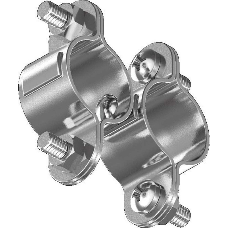 Clip Double Clip Pipe Clamp Flexible Stainless Steel 25 mm