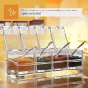 SANBREVE 4 Piezas Especieros Salsera Organizador Azucarero Cocina