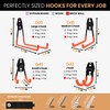 HANDYPRIME Garage Hooks 13 Pack Wall Mounted Grage Hooks Heavy