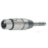 Neutrik NA3FP XLR-Adapter XLR-Buchse - Klinkenstecker 6.35mm Stereo 1St., Silber,