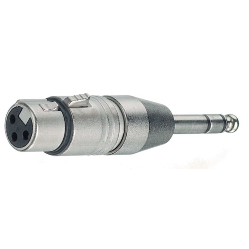Neutrik NA3FP XLR-Adapter XLR-Buchse - Klinkenstecker 6.35mm Stereo 1St., Silber,