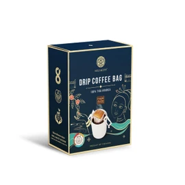 Hillkoff Drip Coffee Bags, premium 100% Arabica from Northern Thailand, 5-Process in 1 box, Single Serve, Pour Over Filter Bag, 5 serves each box, Bags Filter for Travel Camping.