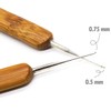 AUEAR, 2 Pack Dreadlock Crochet Hook Needle Tool with Bamboo