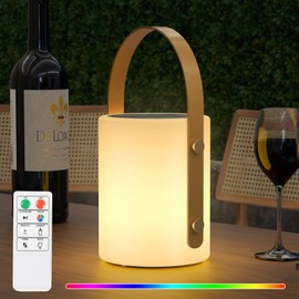 MALUX Solar Table Lamp Outdoor Warm White Table Lamp 8 Colours Solar Table Lamp Outdoor Waterproof IP44 for Garden Living Room Patio