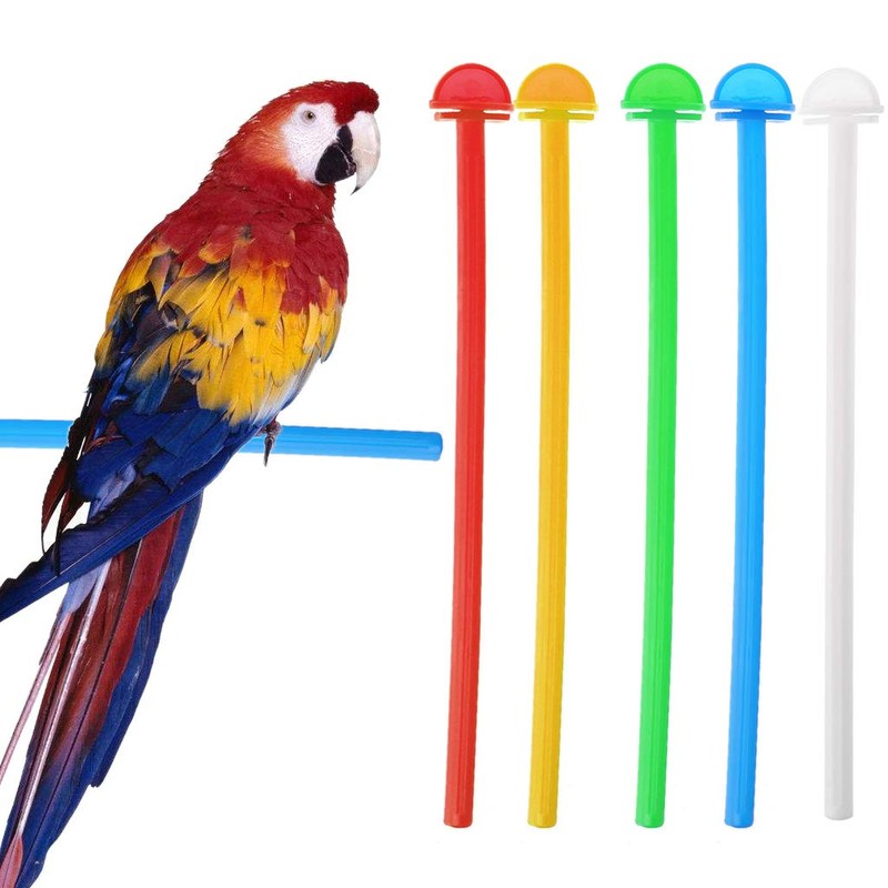 Kodbww Plastics Birdcage Perch 5 Pack Parrot Bird Standing Stick