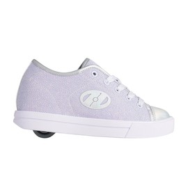 Heelys Footwear Wheeled Heel Shoe, White/Purple/SkyBlue, 4 US Unisex Big Kid