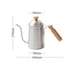 Long Spout Pour Over Coffee Kettle with Wooden Handle 304