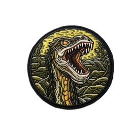 Loch Ness Monster Patch 3" Iron-on Sublimated Applique for Clothing Vest Jacket, Cryptid Badge, Sasquatch Myth, Bigfoot Legend Folklore, Sew-on Decorative Craft, Creature, Wild Animal Emblem, Style4