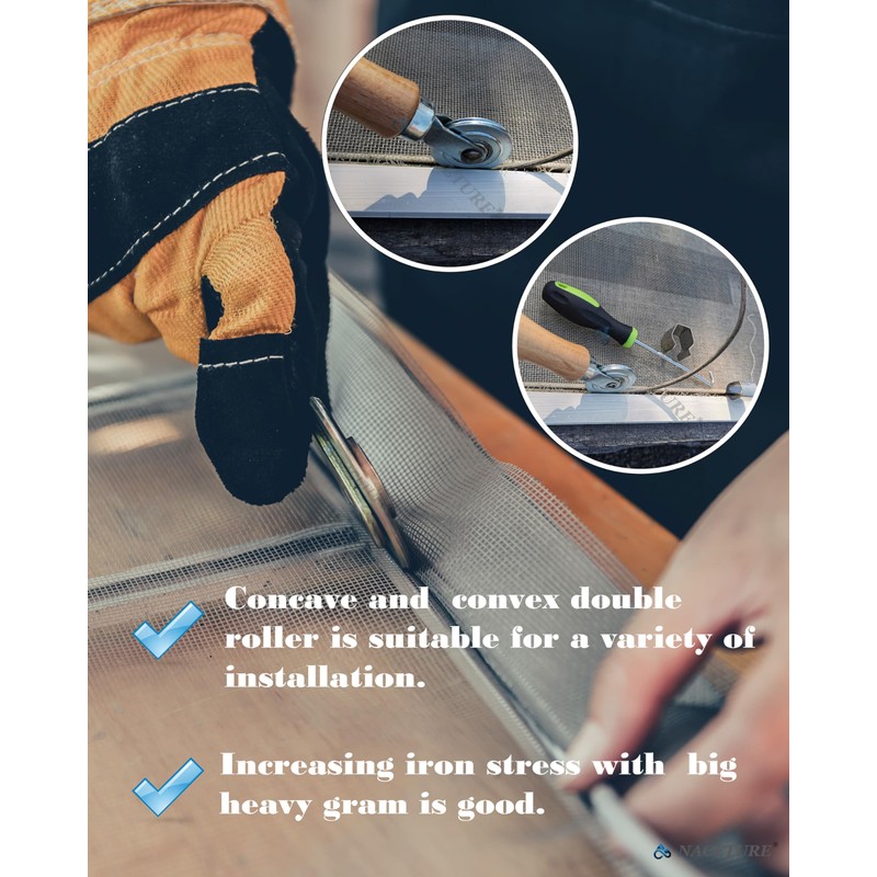 Screen Door Tool Kit - Screen Installer Clips with Screen