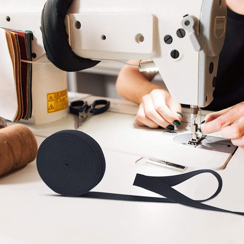 Black Elastic Band for Sewing and DIY Crafts (5 m