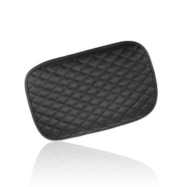 Universal Car Armrest Cover, PU Leather Auto Center Console Pad, Cushion Protector, Black
