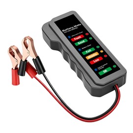 KPEOY 12V Car Battery and Alternator Tester, Digital Batteries Load Tester with LED Indicator & Alligator Clips, Easy to Use Analyzer to Check Alternator & Battery Charging System