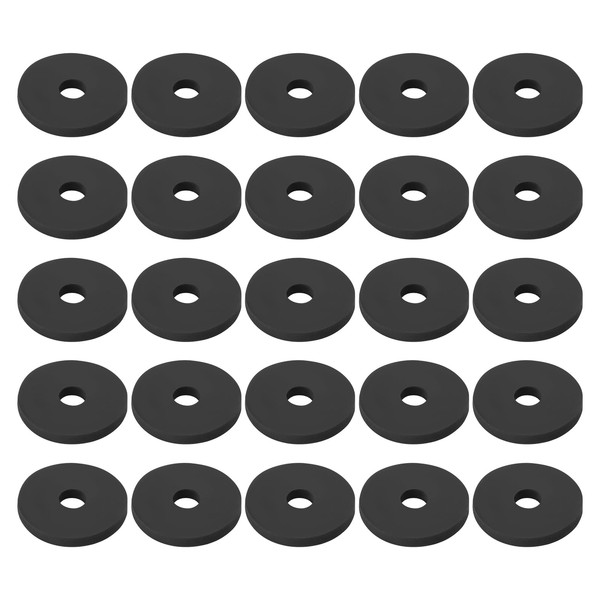 Briny River 25pcs Rubber Flat Washers 1/4" ID x 1"