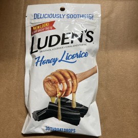 Ludens Honey Licorice Throat Drops - 30 Count X12 pack EXP04/2025