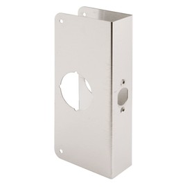Prime-Line U 9588 Stainless Steel Lock and Door Reinforcement Plate for 1-3/4 In. Thick Doors, Stainless Steel Finish (Single Pack)