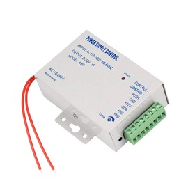 AMOCAM Access Control Power Supply for Door Intercom Doorbell, Various Electronic Door Locks, Video Doorbell System, K80 Power Supply Control Input AC 110-240V to Output DC 12V/3A, Worldwide Voltage