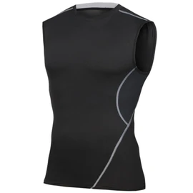 Azalee Rashguard Men Women Sports Shirt Round Neck Sleeveless Sleeveless Men's - blk