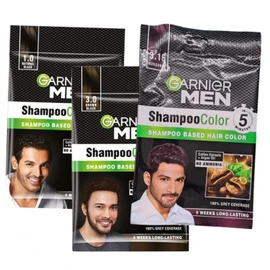 Garnier Men Shampoo Hair Color 30ml  2 Variant Natural Black Blackish Brown