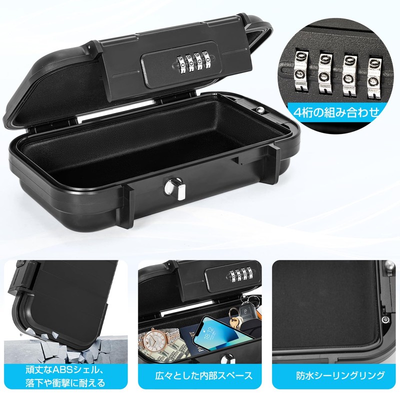 BQKOZFIN Security Key Box Wire Padlock 4 Digit Dial Dustproof
