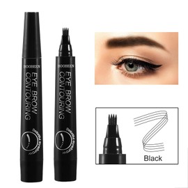 Boobeen Liquid Eyebrow Pen, Waterproof Microblading Eye Brow Pencil with a Micro-Fork Tip Applicator, Have a Natural Wild Brows Looking