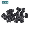 sourcing map 20Pcs Threaded Inserts, M6-1x13 Zinc Plated Carbon Steel