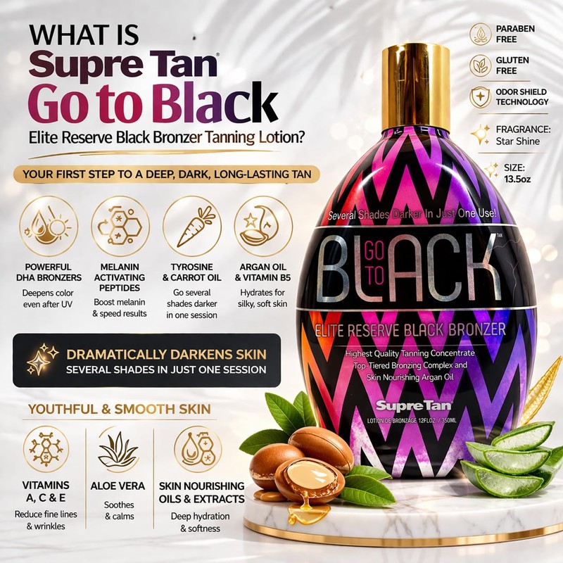 Supre Go to Black Blazing Elite Black Bronzer 12 oz.