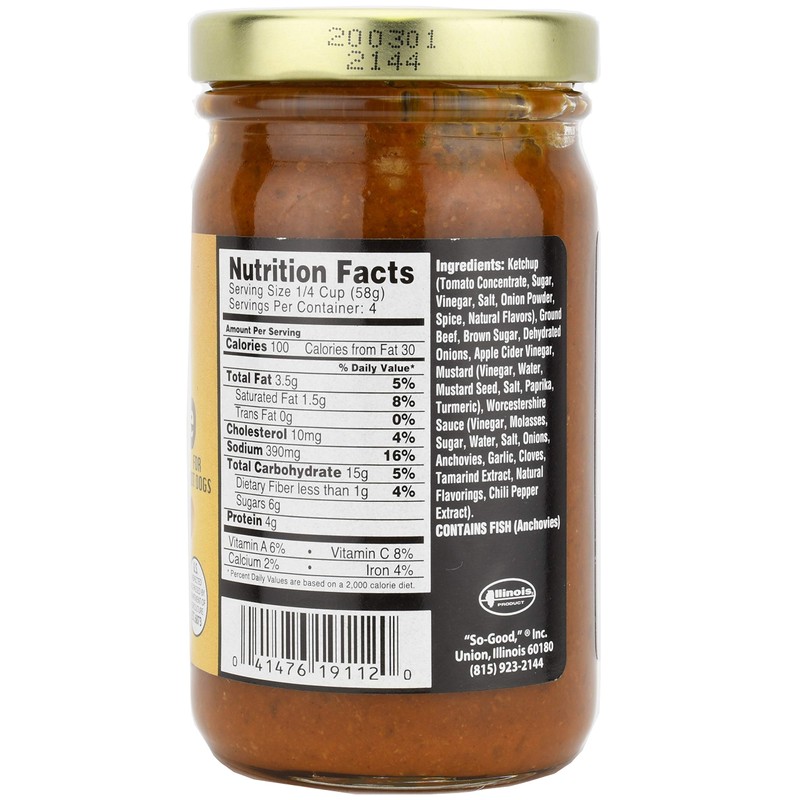 So-Good Coney Island Sauce with Ground Beef 8 oz Jar