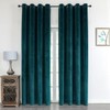 texpot Velvet Curtain 140 x 245 cm Petrol Blue with