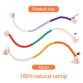 Culinavog Cat Chewing Rope, Cat Toy, Pack of 3 Catnip Toys, 70 cm Cat Chewing Rope, Cat Toy Self-Employment, Cat Biting Rope for Cats Dental Care and Against Bad Breath