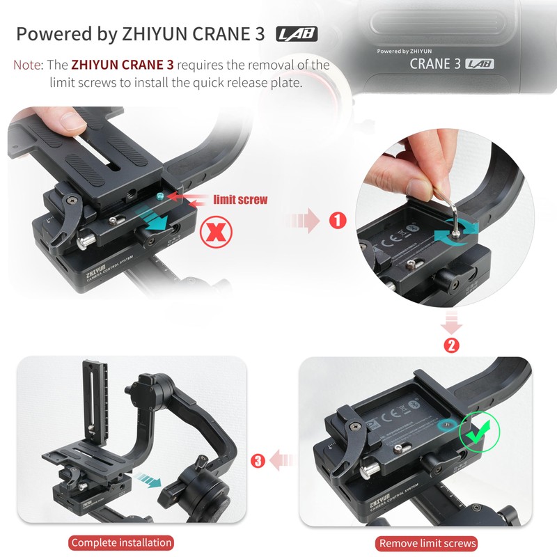 FocusFoto L Bracket Vertical Horizontal Switching Camera Quick Release Plate