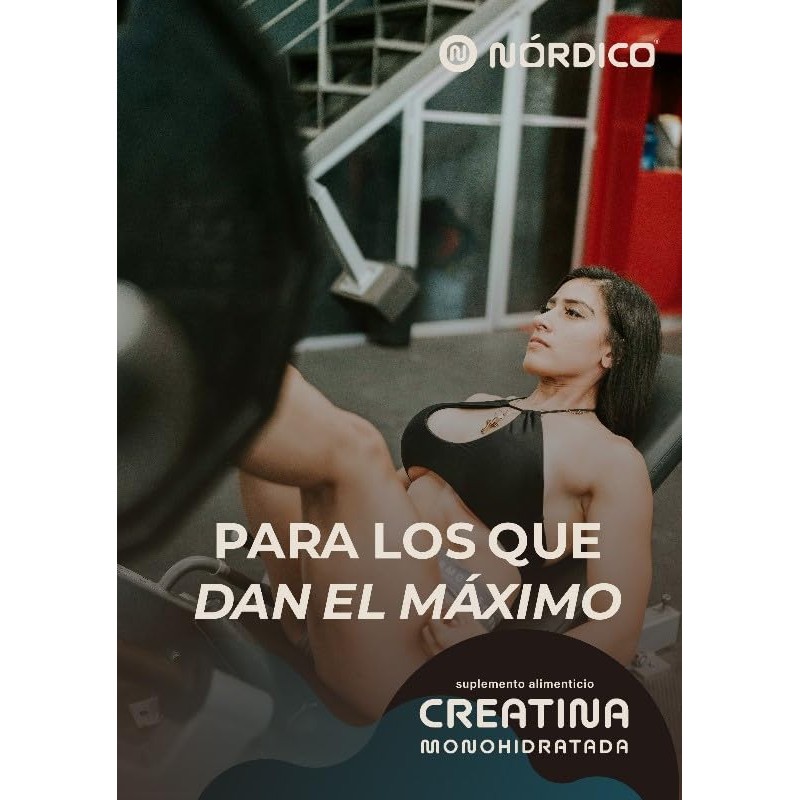 Nórdico® Creatina Monohidratada – 450 g (90 Porciones) – Alta