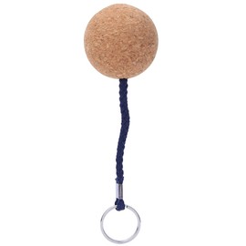 Alvinlite Floating Cork Key Fob 50mm Floating for Boat Key Wooden Ball Keychain Floating Boat Accessories for Kayak Canoe Swimming, 1 piece, blue