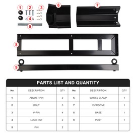 Adjustable Motorcycle Stand, Wheel Chock Upright with Capacity of1800lbs, Heavy Duty Motorcycle Wheel Chock for 15"-22" Wheels