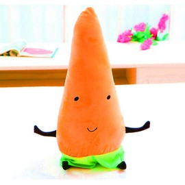 Tikwisdom Pre-Kindergarten Toys soft toys lumbar pillow,Carrot, stuffed toys Orange total height 65CM