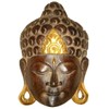 Woru Buddha Mask Gold Handmade Wooden Mask from Bali Wall