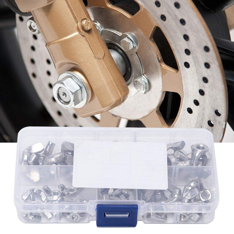 50pcs M3-M8 Stainless Steel Wing Nut Butterfly Nuts Kits for