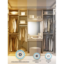 TORCHSTAR 5CCT 2 Inch Gimbal Recessed Light with Junction Box, 450LM CRI90+ Dimmable 5W Adjustable Eyeball Downlight, IC Rated, ETL, 2700K/3000K/3500K/4000K/5000K Selectable, Pack of 6